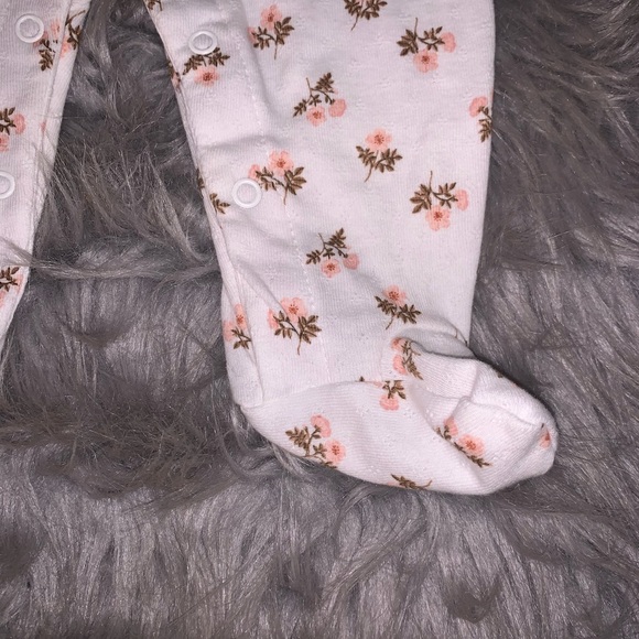 Carter’s Infant Girl’s Floral One Piece Footie - Picture 3 of 5